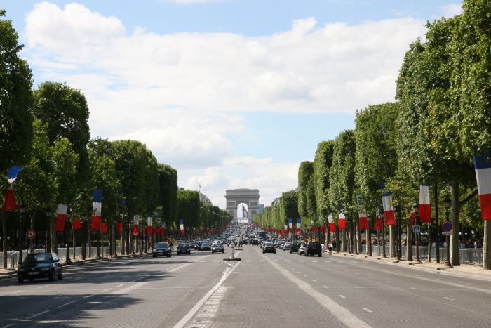 Avenue Des Champs-Elysees in Paris, France at Night Stock Image - Image of  champselysees, panorama: 32158461