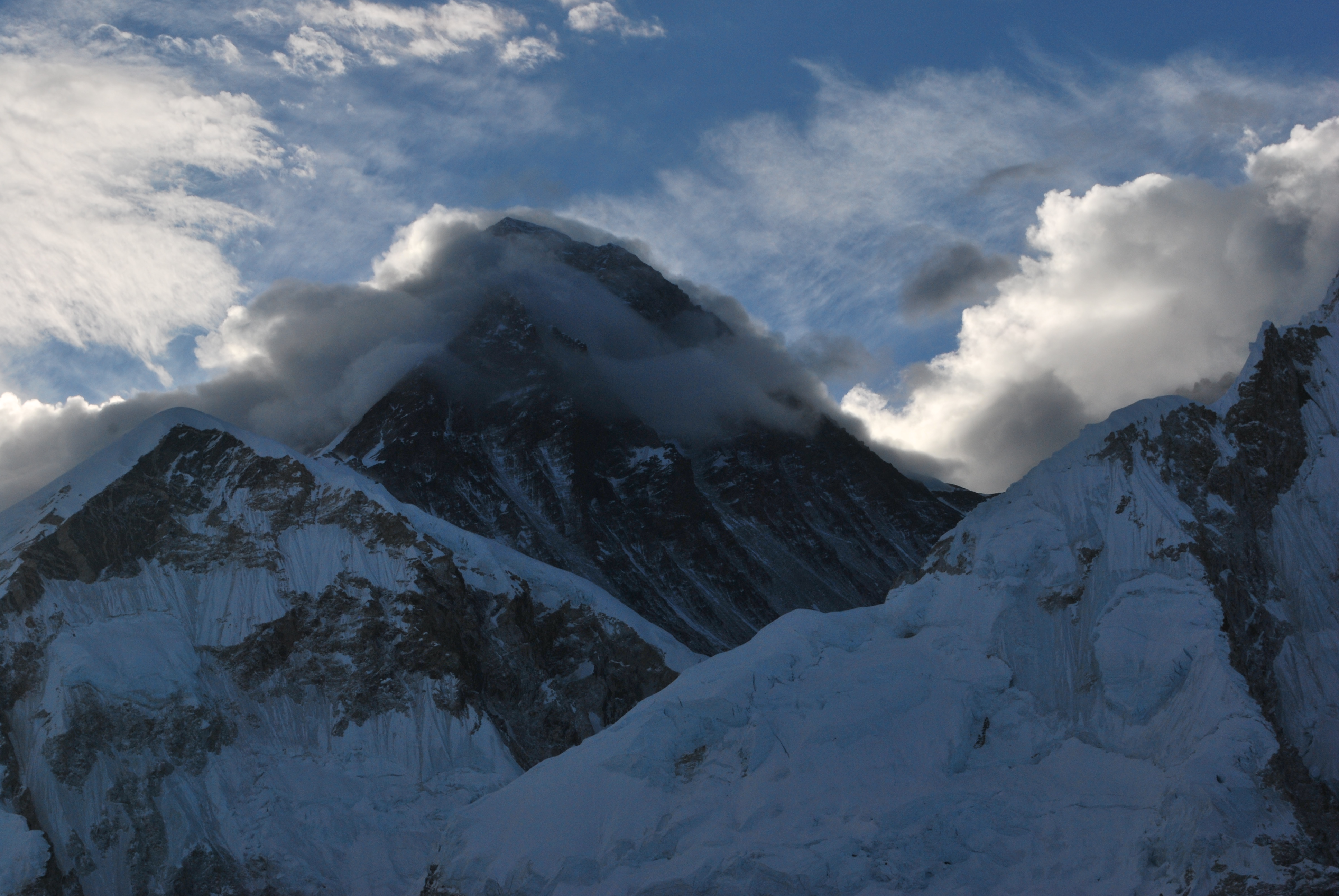Mt. Everest Covered in Clouds View from Kalapathar
