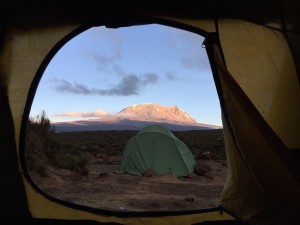 Tent with a view to Kilimanjaro