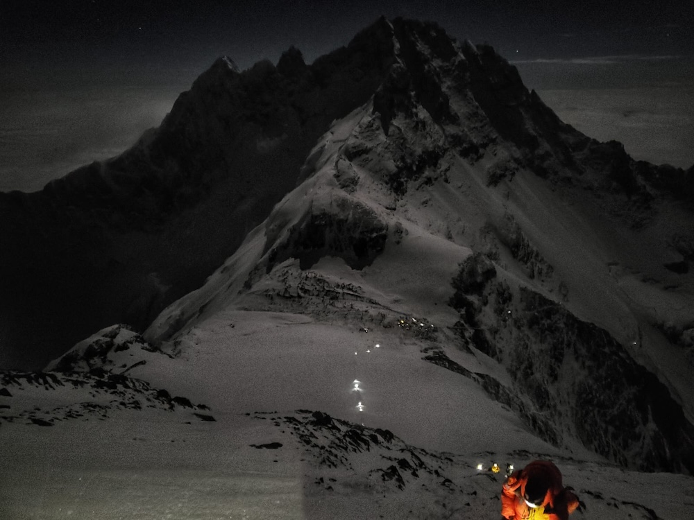 Mt. Everest Camp 4 in the night